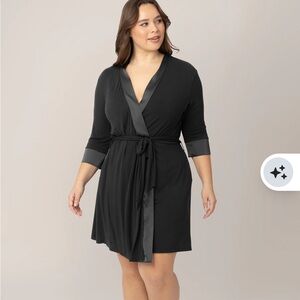 Kindred Bravely Emmaline Maternity and Postpartum Robe with Satin Collar